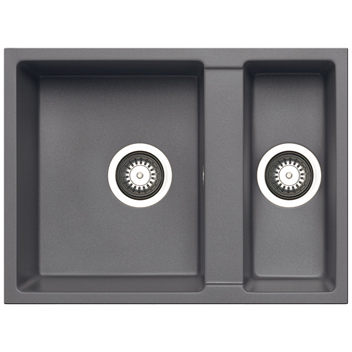 Chiuveta de bucatarie Granit TETRAGON 59x44 1 1/2B Gri