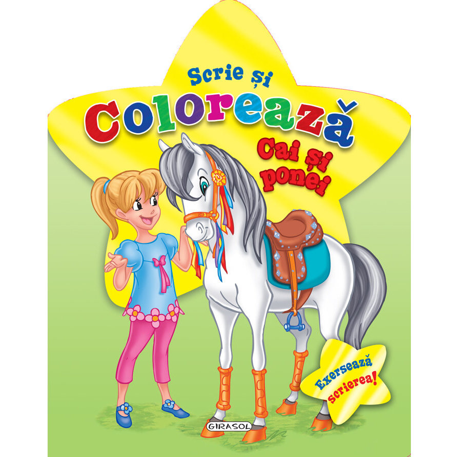 Jucarie Educativa Scrie si coloreaza cai si ponei