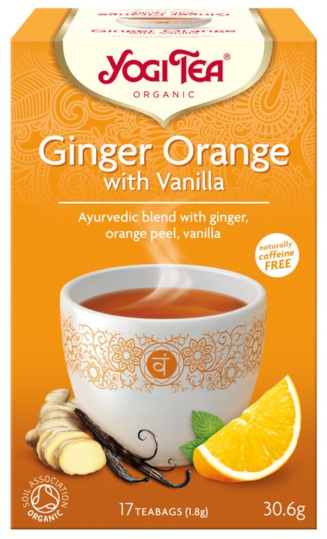 Ceai Bio GHIMBIR CU PORTOCALE SI VANILIE Yogi Tea, 30.6g