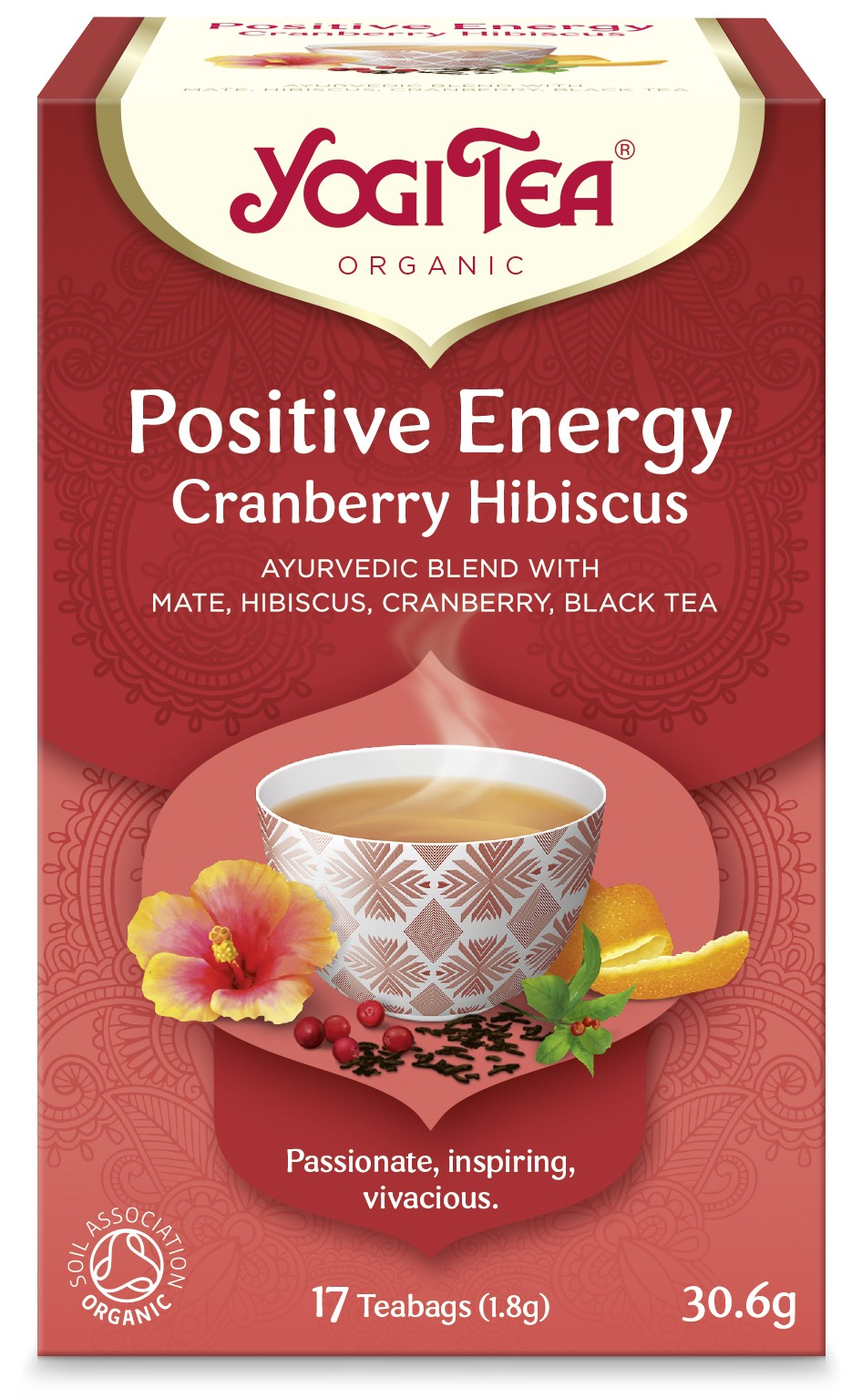 Ceai Bio ENERGIE POZITIVA Merisor & Hibiscus Yogi Tea, 30.6 g