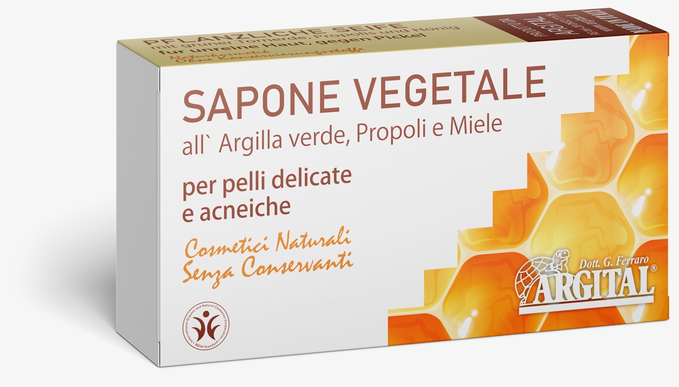 ARGITAL - Sapun antiacnee- cu argila verde, propolis si miere, 100g