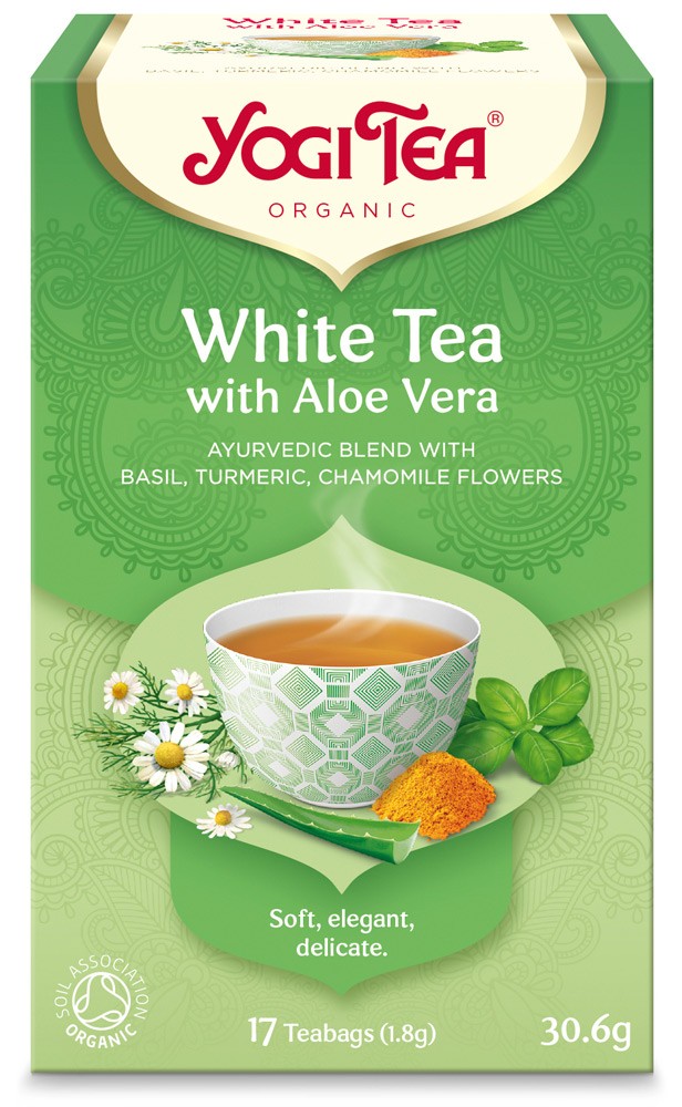 Ceai Bio Alb cu Aloe Vera - Yogi Tea, 30.6gr