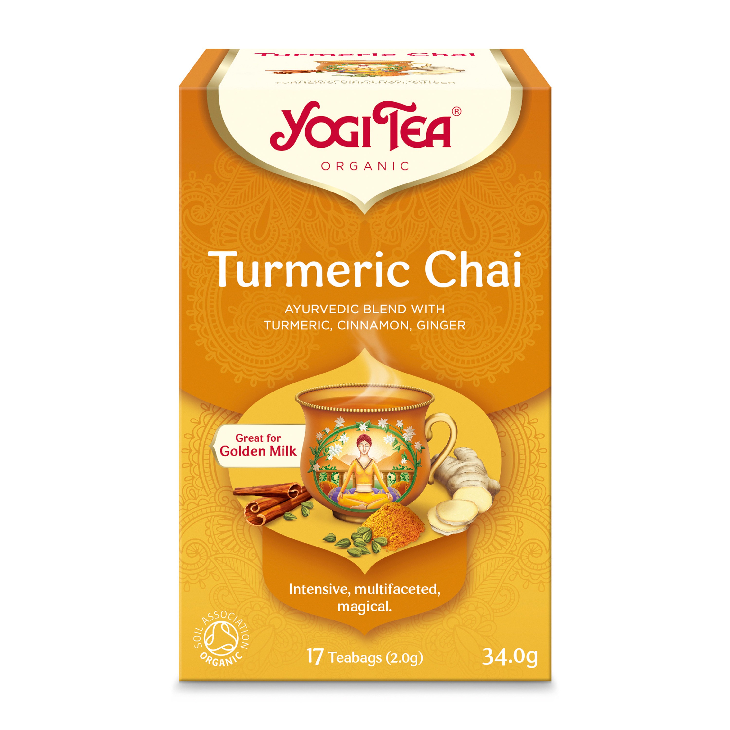 Ceai bio cu Turmeric (curcuma), 17 pliculete 34g Yogi Tea