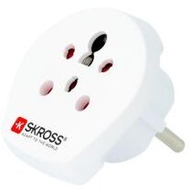 Adaptor Priza Universal 1.500217-E-HDK India Israel Danemarca - EU Alb