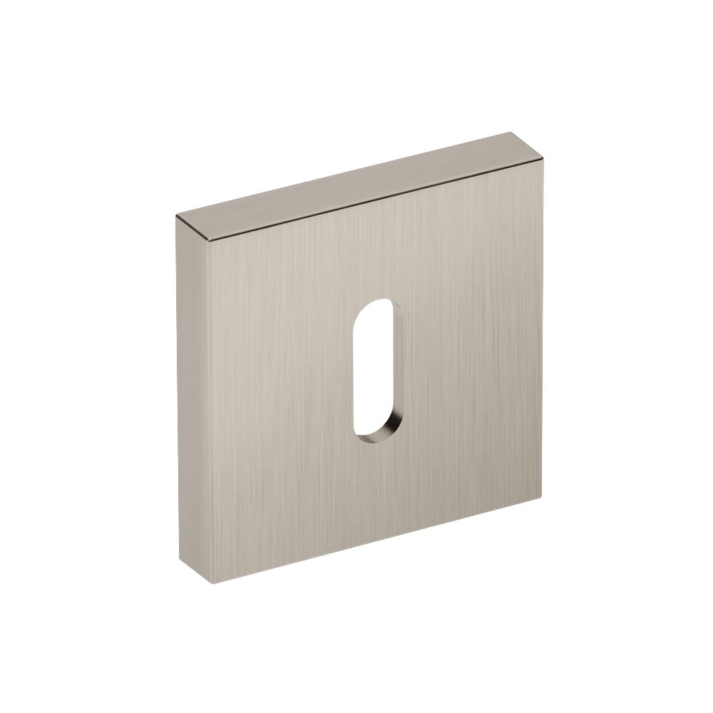 Rozeta pentru cheie Gamet PLT26, patrata, zamac, nichel satinat, 52 x 52 mm
