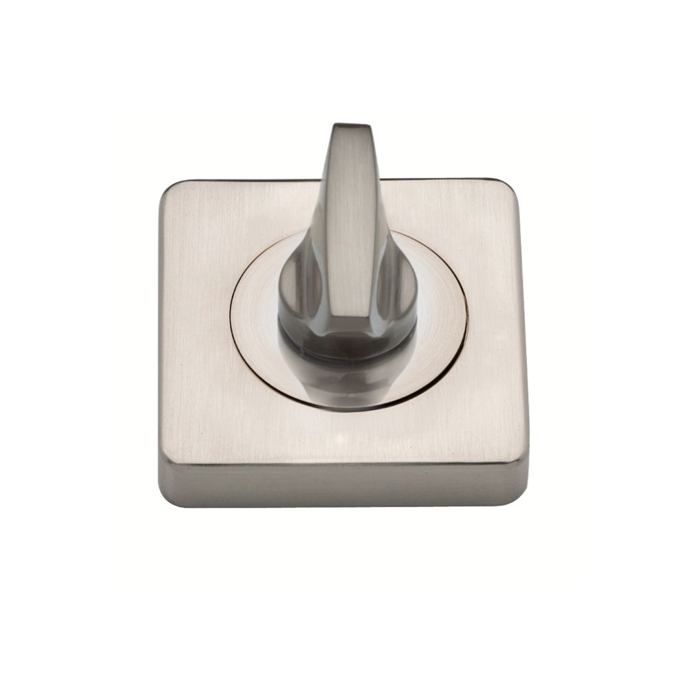 Rozeta pentru WC Gamet, patrata, zamac, nichel satinat, 52 x 52 mm