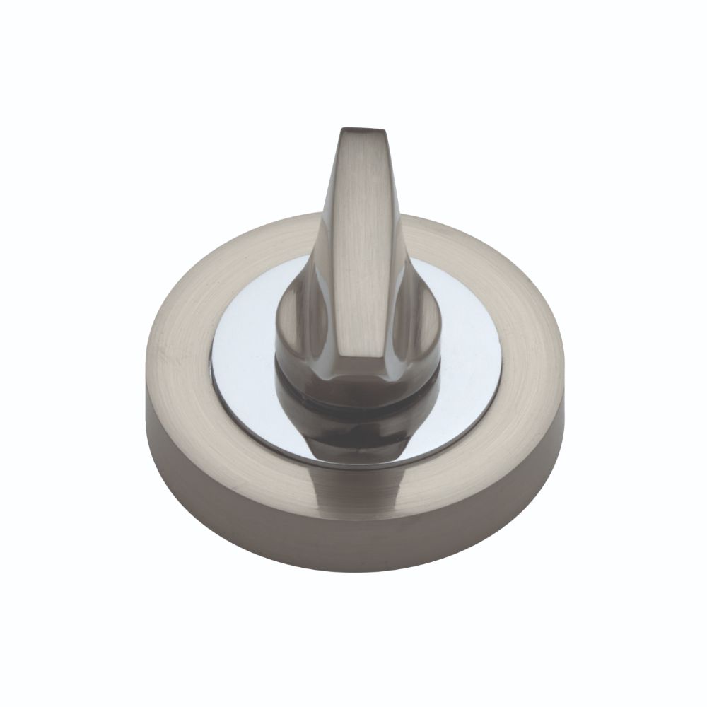 Rozeta pentru WC Gamet, rotunda, zamac, nichel satinat, 52 mm