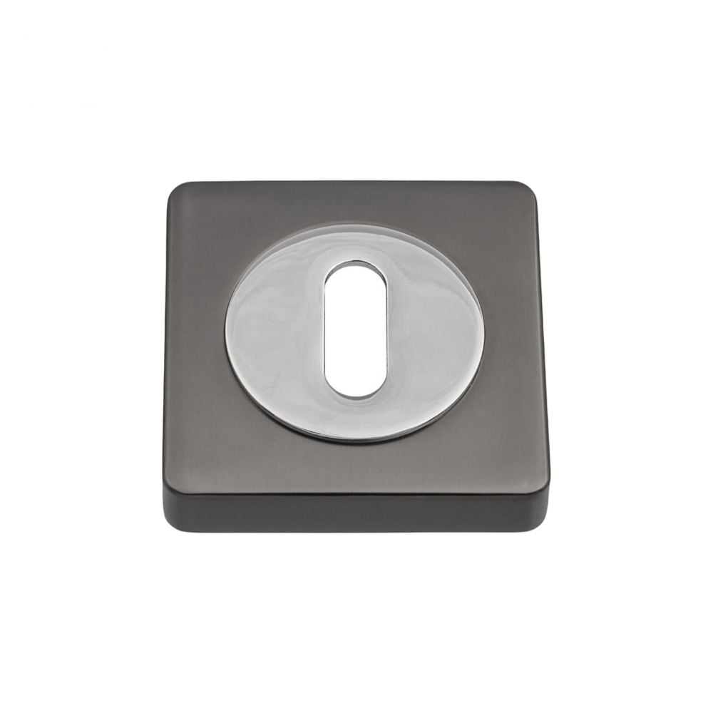 Rozeta pentru cheie Gamet, patrata, zamac, crom, 52 x 52 mm