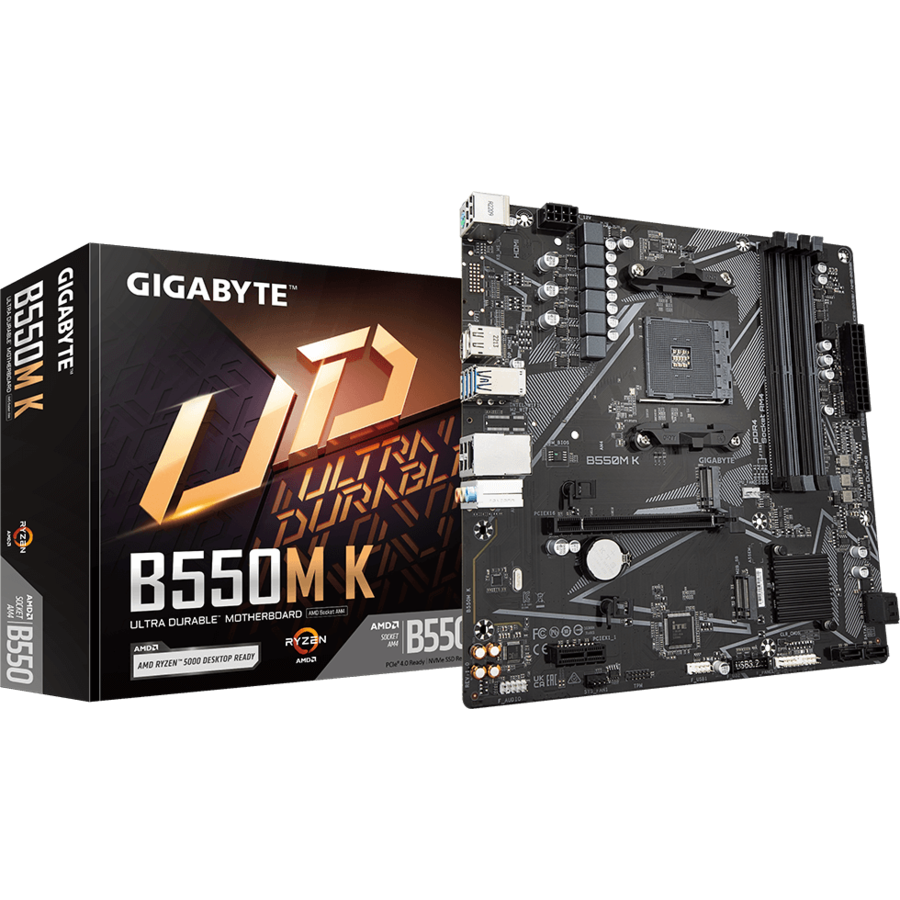 Placa de Baza B550M K (rev. 1.0) AMD AM4 GbE LAN Dual PCIe 4.0/3.0 M.2 MicroATX