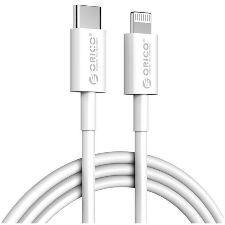Cablu USB CL01-10 Type-C - Lightning 1m Alb