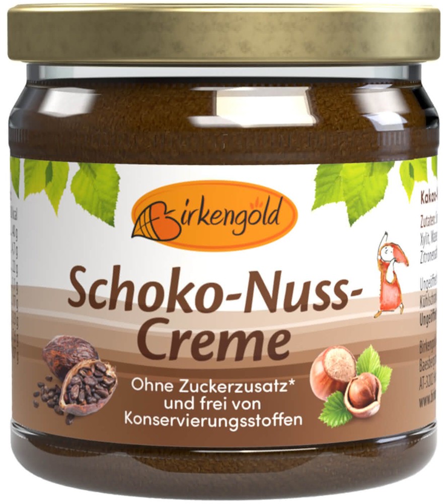BIRKENGOLD – Crema de cacao si alune de padure, 170g