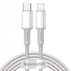 Cablu Date/Incarcare USB-C Lightning 20W 5A PD 2m Alb