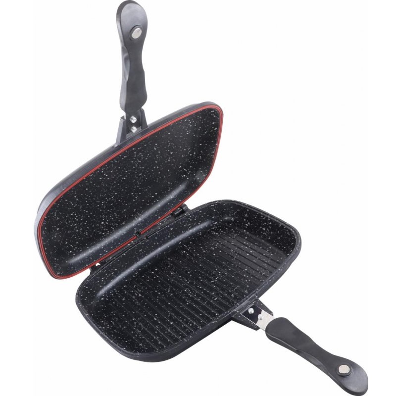 Tigaie dubla dreptunghiulara din aluminiu Dark Line 32 x 24 x 7.5 cm