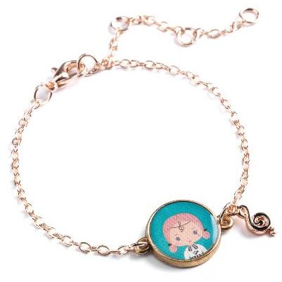 Bratara Fetite Sidonie cu Medalion Reglabila Auriu