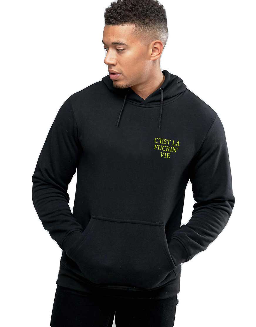 Hanorac Barbati Negru - C'est la vie