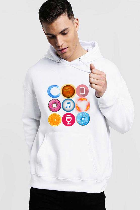 Hanorac Barbati Alb - Circle