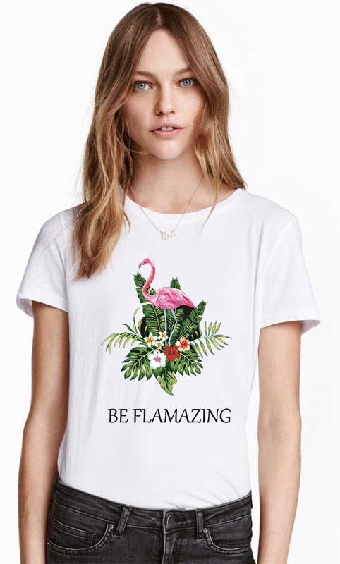 Tricou dama alb - Be Flamazing