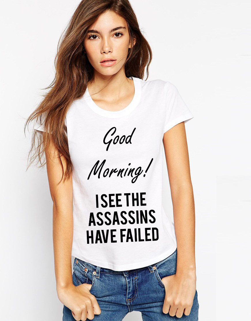 Tricou dama alb - Assassins faild