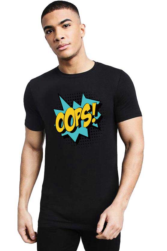 Tricou barbati negru - Oops
