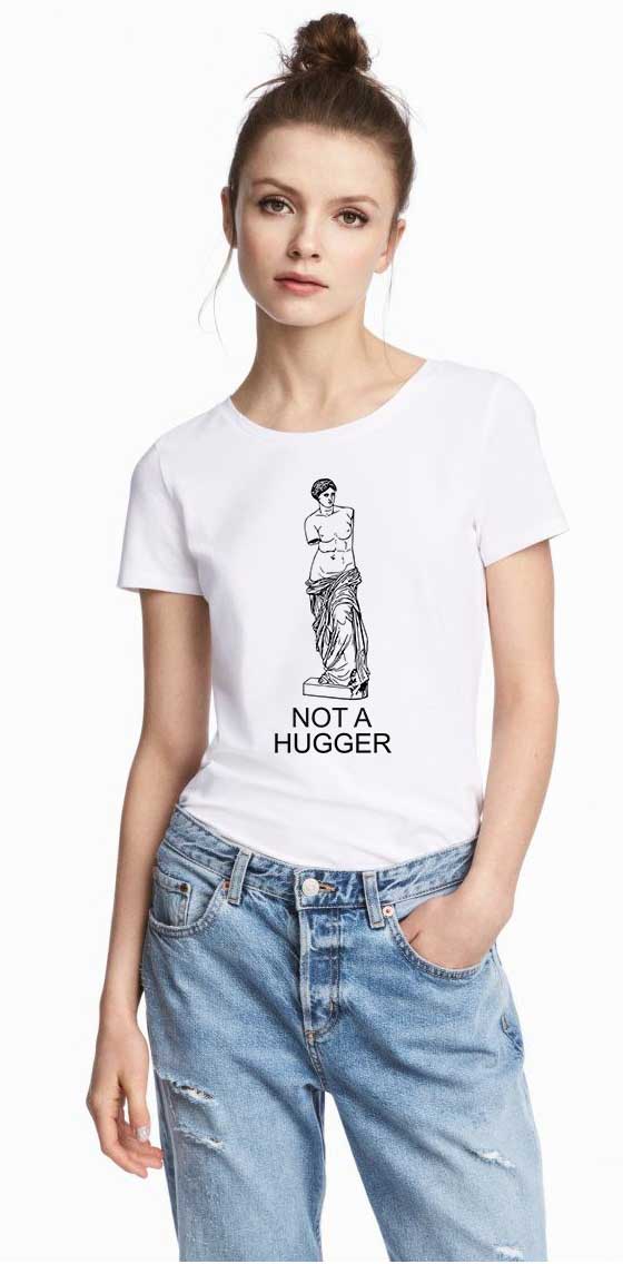 Tricou dama alb - Not a hugger