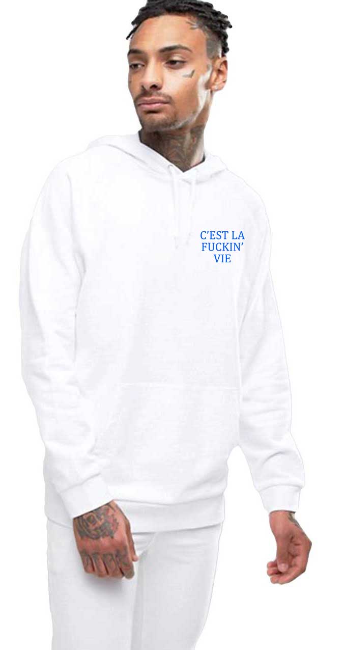 Hanorac Barbati Alb - C'est la vie
