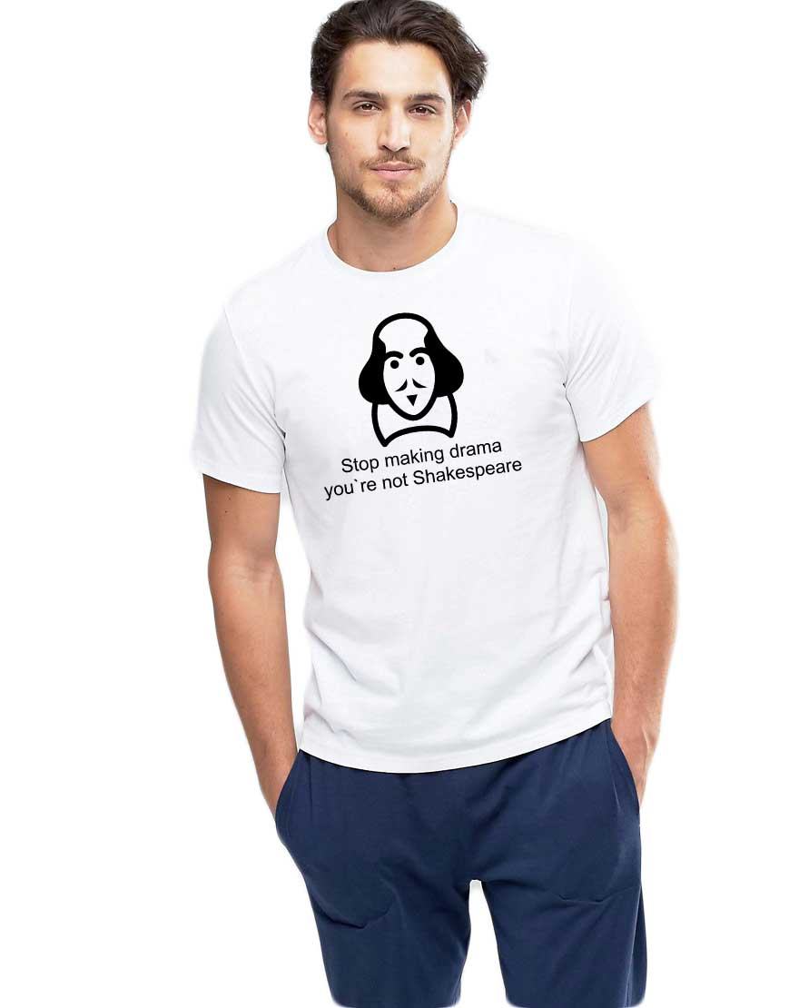 Tricou barbati alb - Shakespeare Drama