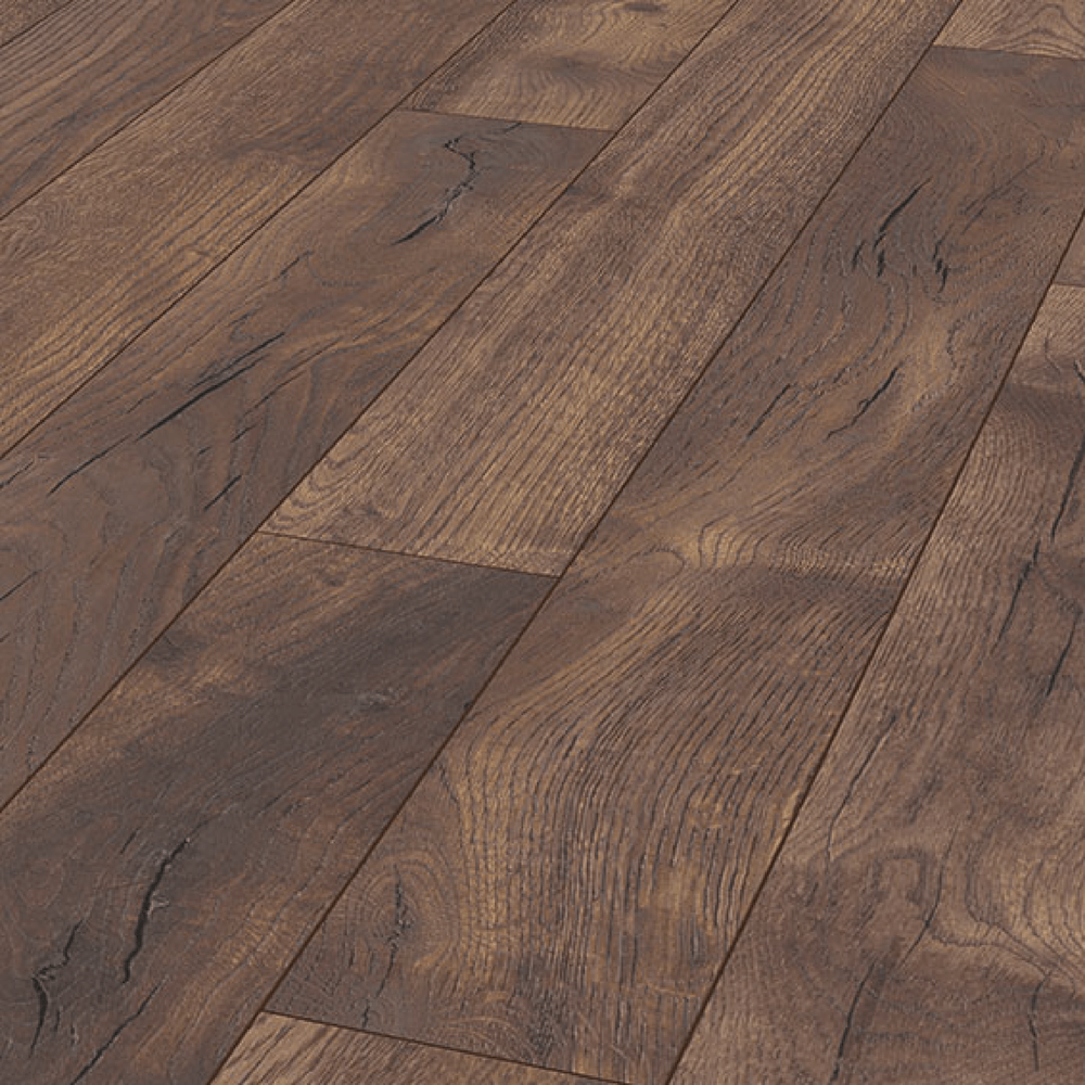 Parchet laminat 12 mm Kronotex Myvilla AT 4766 Yamaska, nuanta inchisa, stejar, clasa de trafic 33, fold-down, 1375 x 188 mm