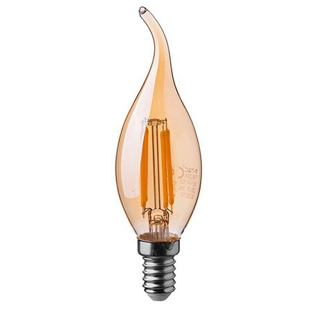 Bec LED E14 4W cu Filament 2200K Alb Cald