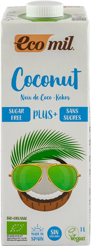 Ecomil – bautura vegetala bio de cocos natur cu calciu, 1L