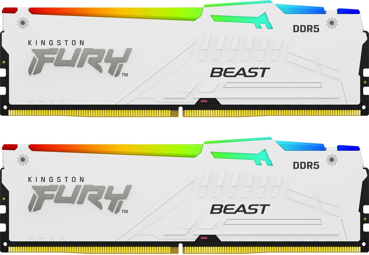 Memorie Kingston FURY Beast RGB White 64GB DDR5 6000MHz CL36 Dual Channel Kit