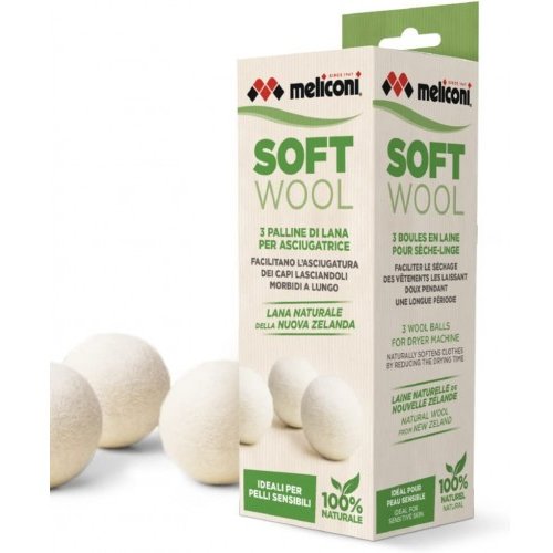 Set 3 Mingii Soft Wool 100% Din Lana Pentru Uscare Alb