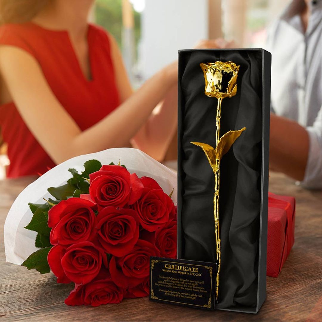 Trandafir Placat cu Aur de 24K