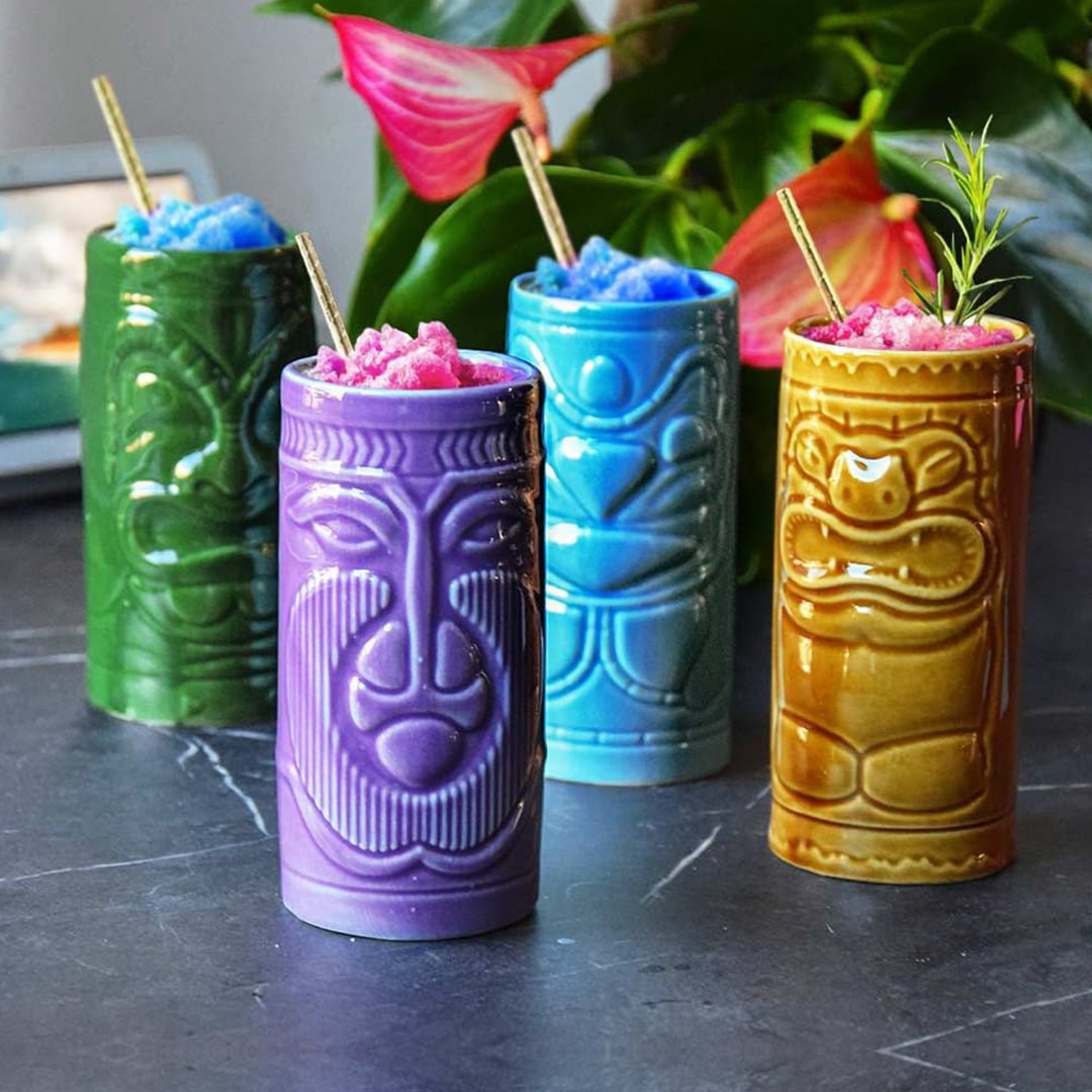 Pahare pentru Cocktail Statui Tiki (4 buc.)