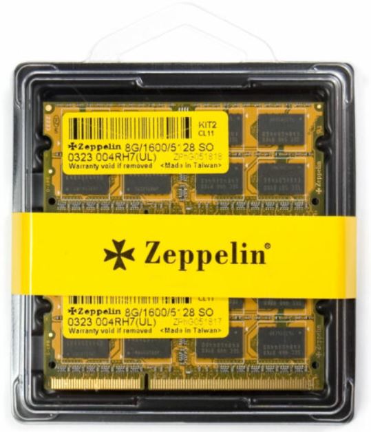Memorie notebook Zeppelin 16GB, DDR3, 1600MHz, CL11, 1.5v, Dual Channel Kit