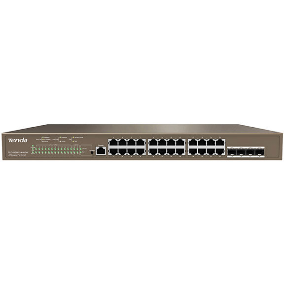 Switch TEG5328P-24-410W Full Managed Layer 3 POE Rackmount 24 porturi Gigabit 4 porturi Gigabit SFP 370W