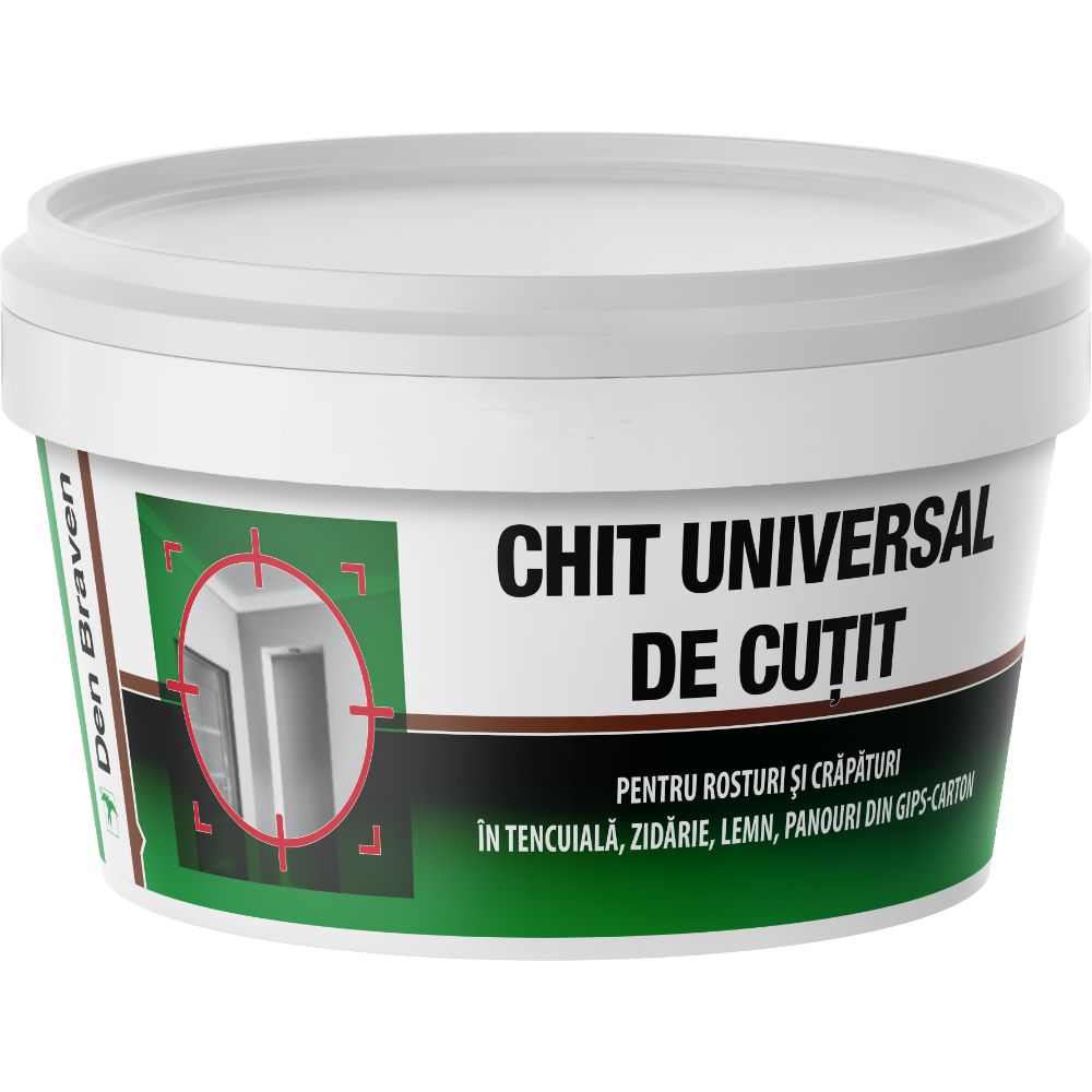Chit universal de cutit, acrilic, Den Braven, interior, alb, 0.8 kg