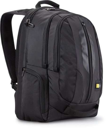 Rucsac laptop 17.3" Case Logic, buzunar frontal, buzunare laterale, nylon, black "RBP217"