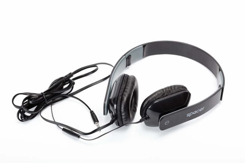 Casti cu microfon SPACER SPK-205, black