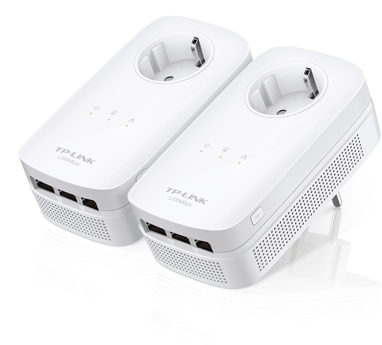 Kit 2 Adaptoare Powerline AV1200 cu 3 porturi Gigabit si Passthrough TP-LINK TL-PA8030PKIT