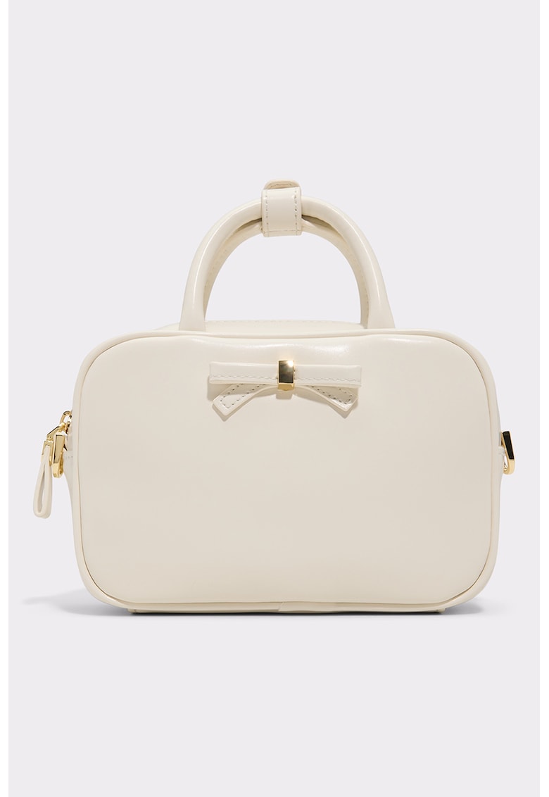 Geanta crossbody de piele ecologica Haliey, Crem