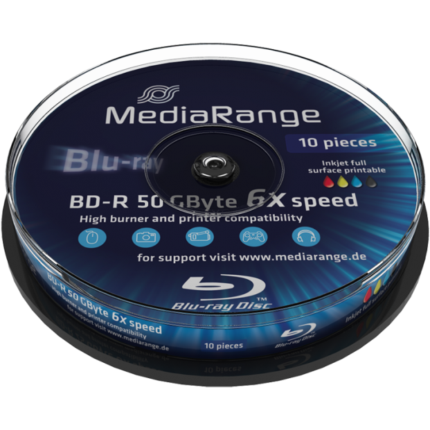 Mediu optic BD-L DL 25GB 6x 10 bucati Printabil