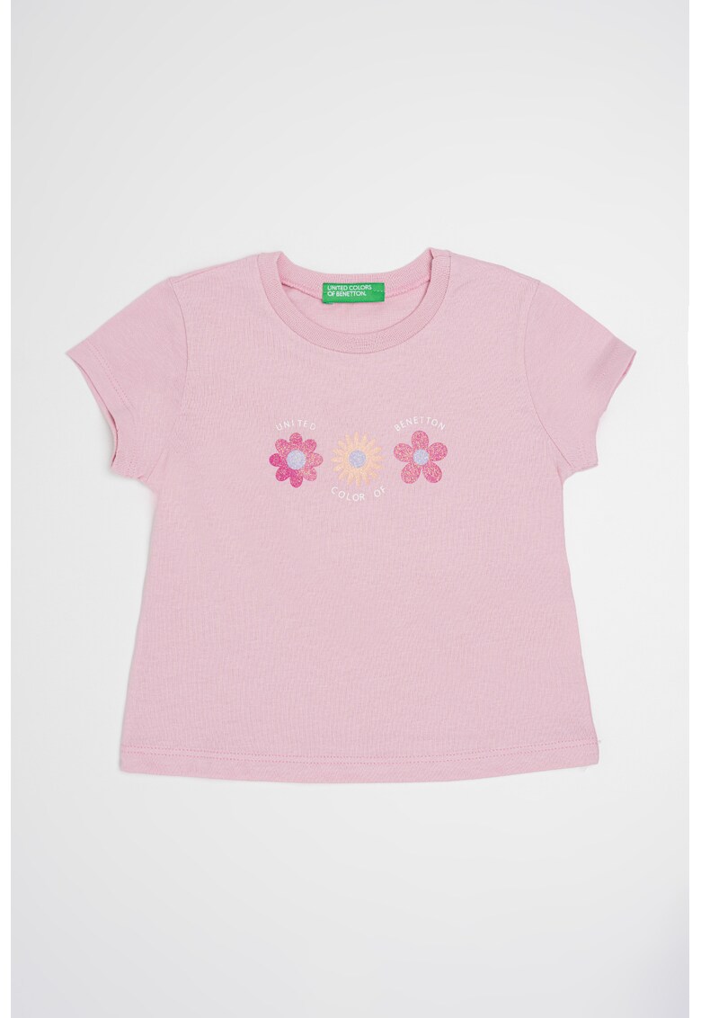 Tricou cu decolteu la baza gatului - Roz