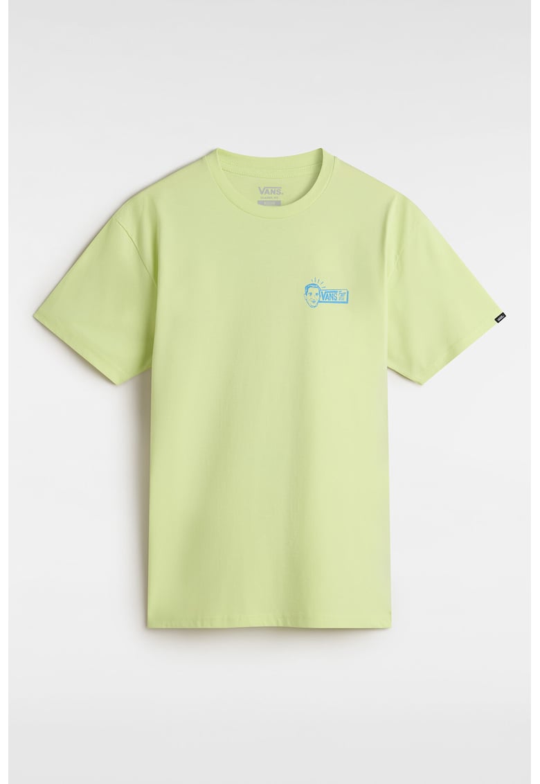 Tricou de bumbac cu design pe spate - Verde deschis