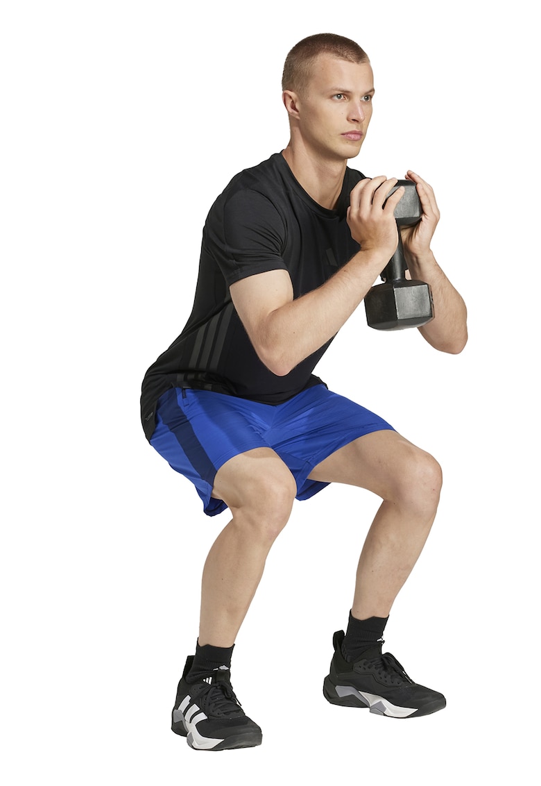 Pantaloni scurti cu buzunare cu fermoar pentru fitness - Albastru/Bleumarin