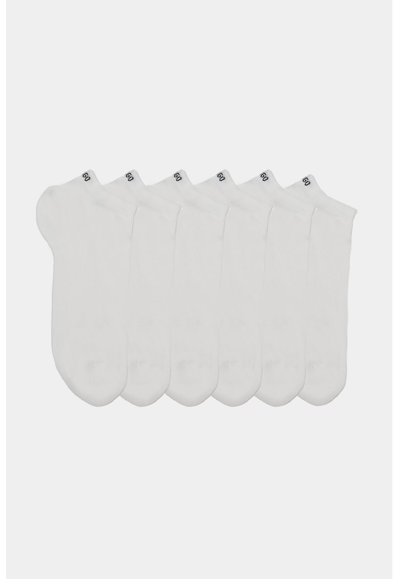 Set de sosete pana la glezna - 6 perechi - Alb