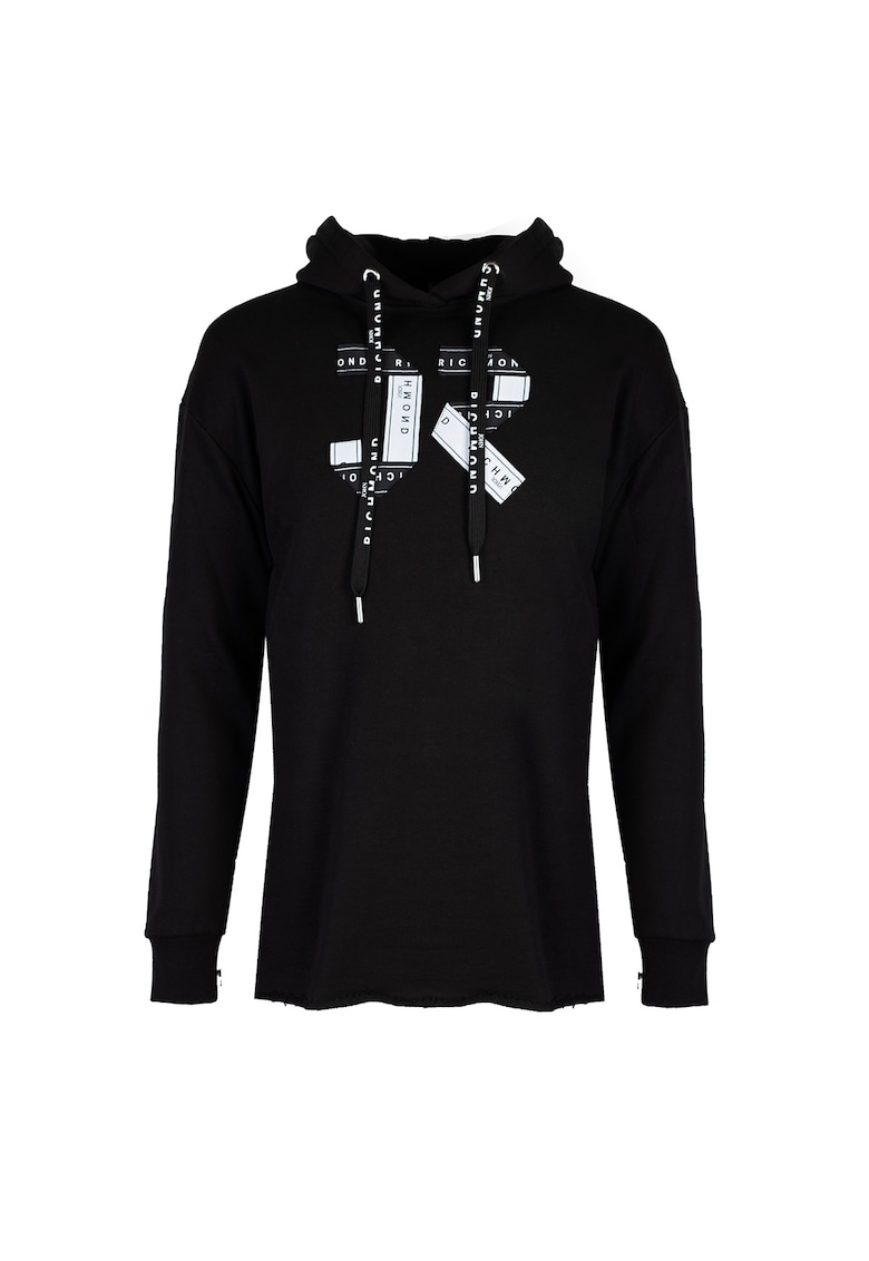 Hanorac cu imprimeu logo - Negru
