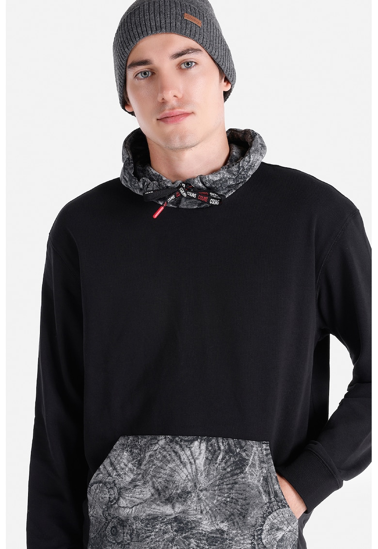 Hanorac cu buzunar kangaroo - Negru