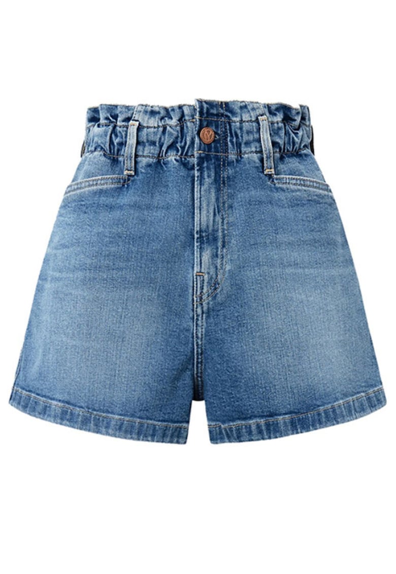 Blugi scurti dama  bumbac/elastan - albastru -