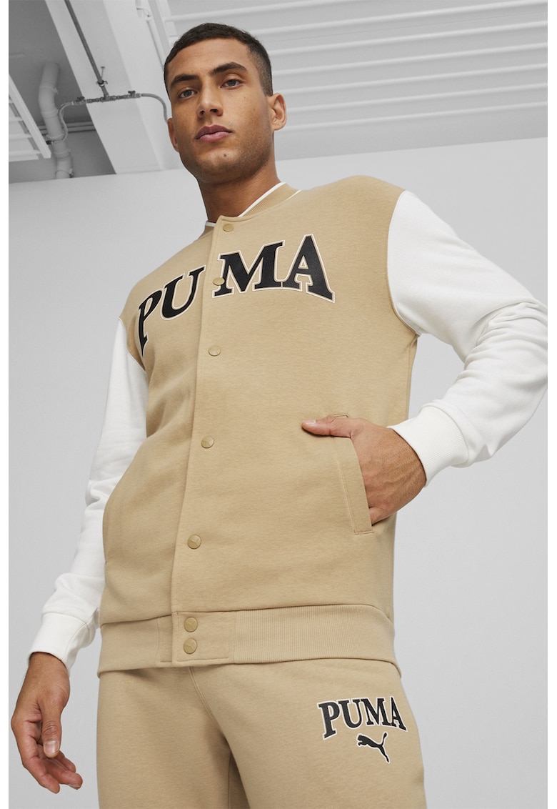 Jacheta Varsity cu imprimeu logo Squad - Alb/Bej