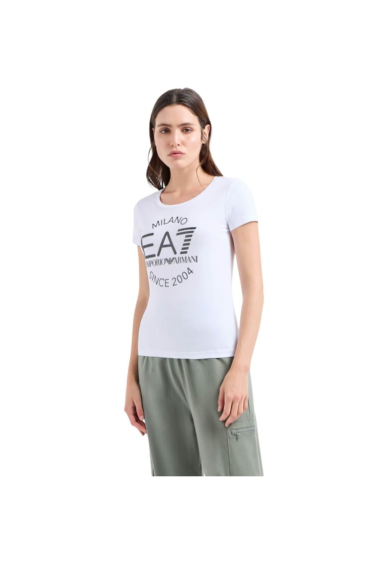 Tricou  EA7 Crossover Stretch 38884 - Alb